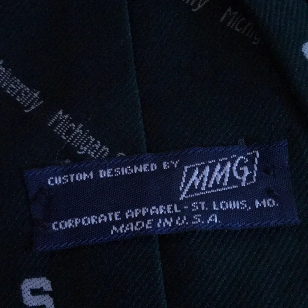 Michigan‎ State Spartans Classic Black Kids Tie with Subtle Logo Pattern